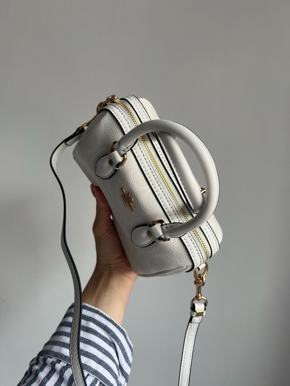 Coach Rowan White Satchel In Signature Canvas - 6