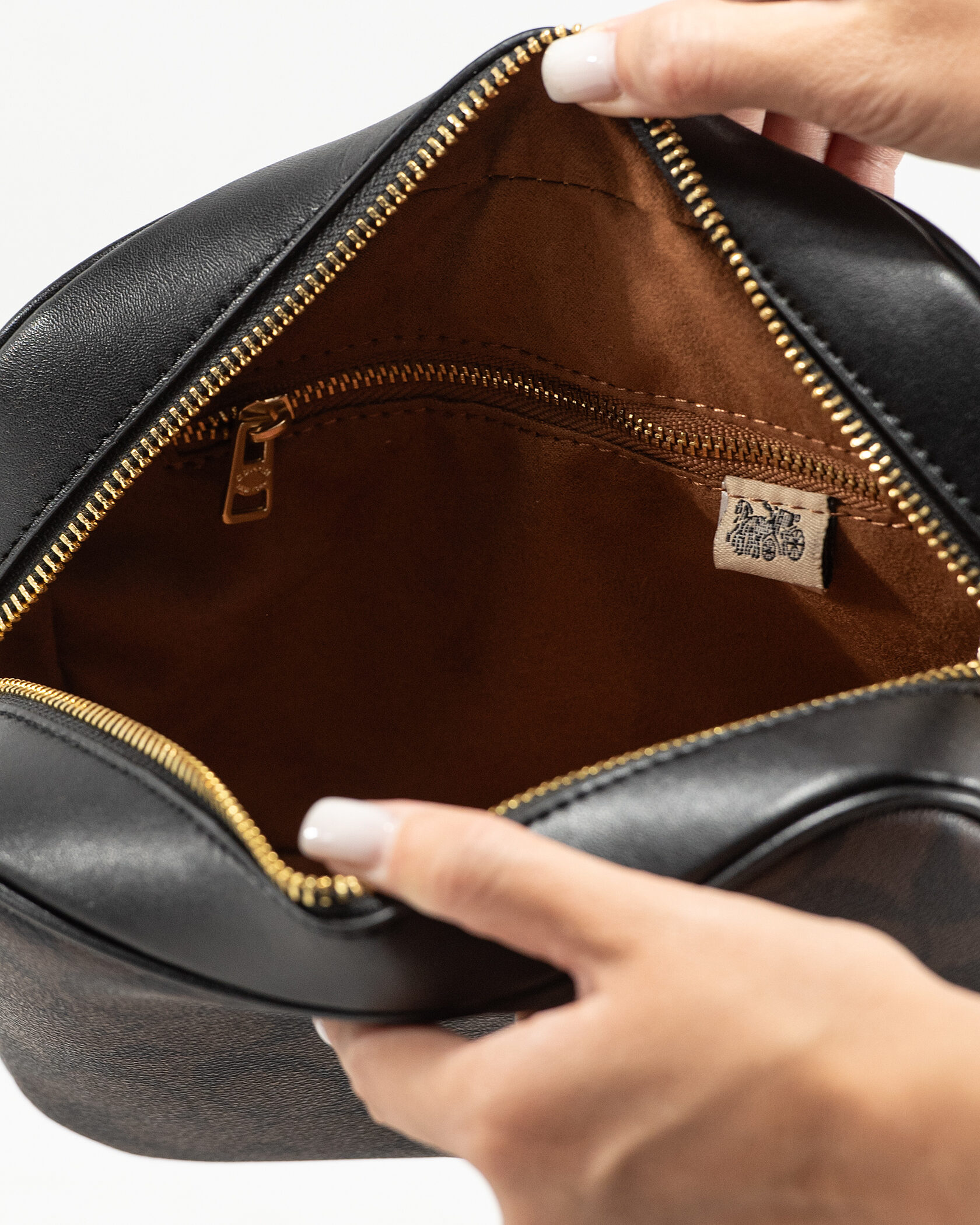 Coach Sadie Small Crossbody Bag in Signature Canvas Charcoal/Black - 13