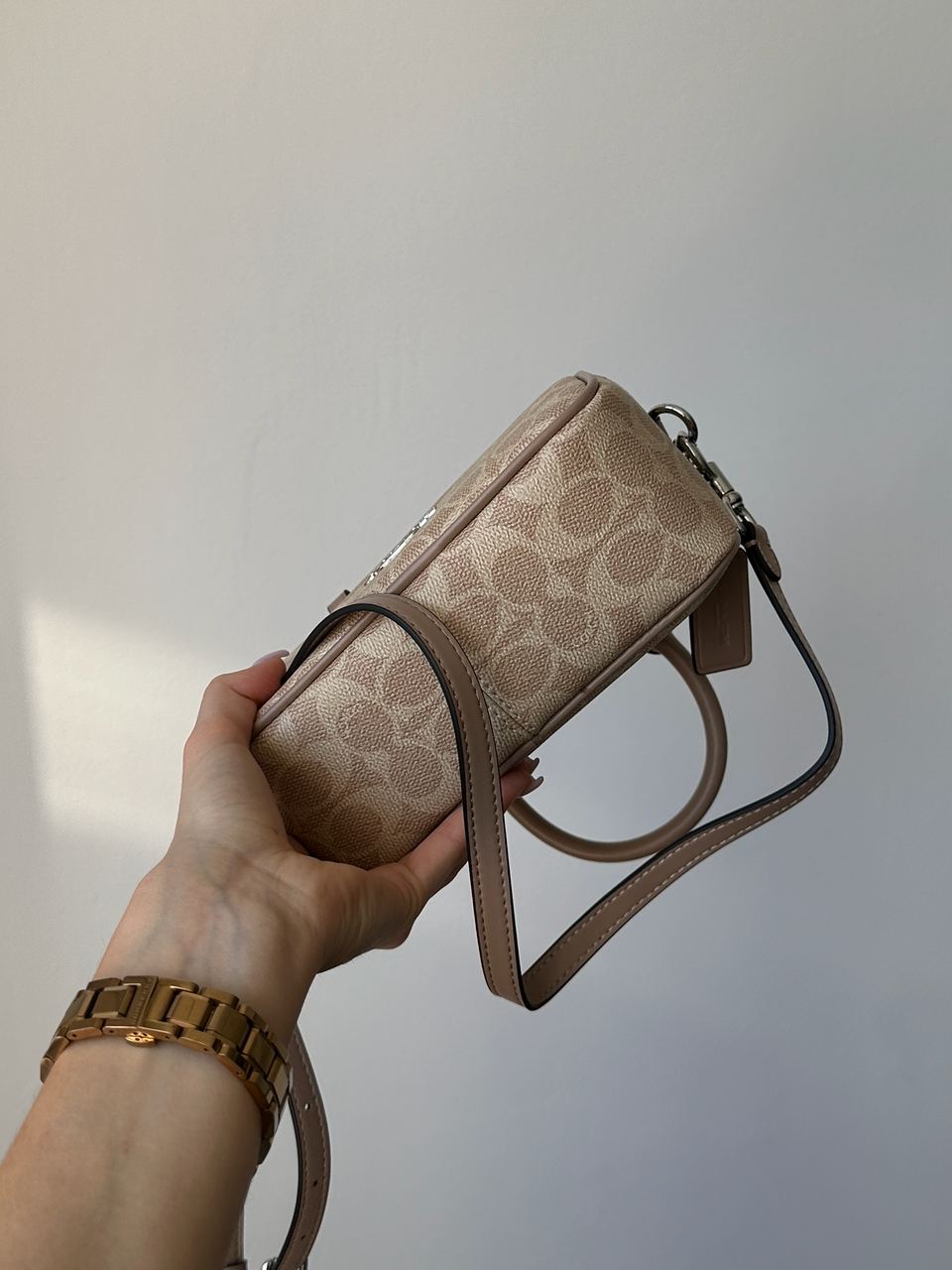 Coach Satchel Crossbody In Signature Beige - 8