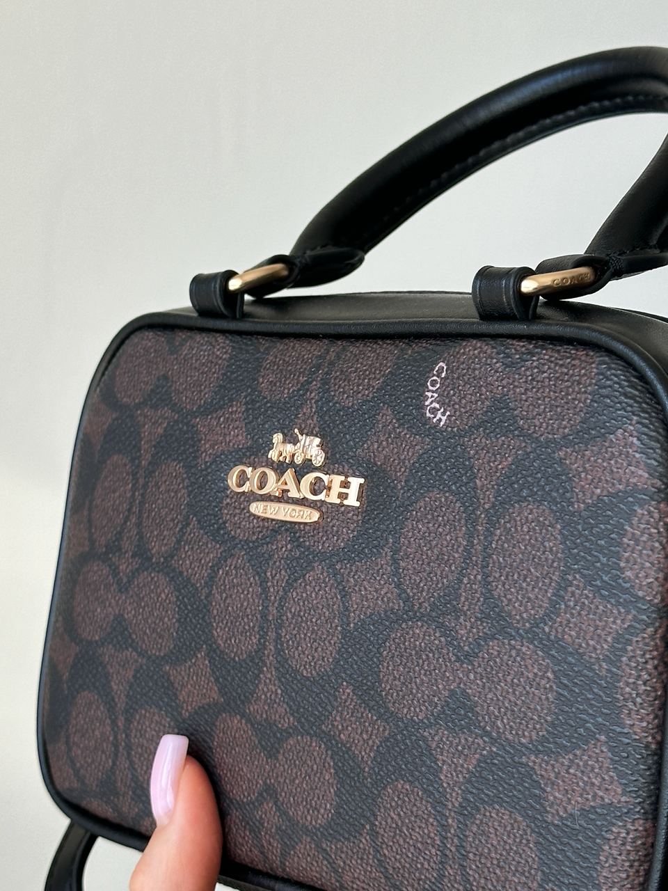 Coach Satchel Crossbody In Signature Brown - 3