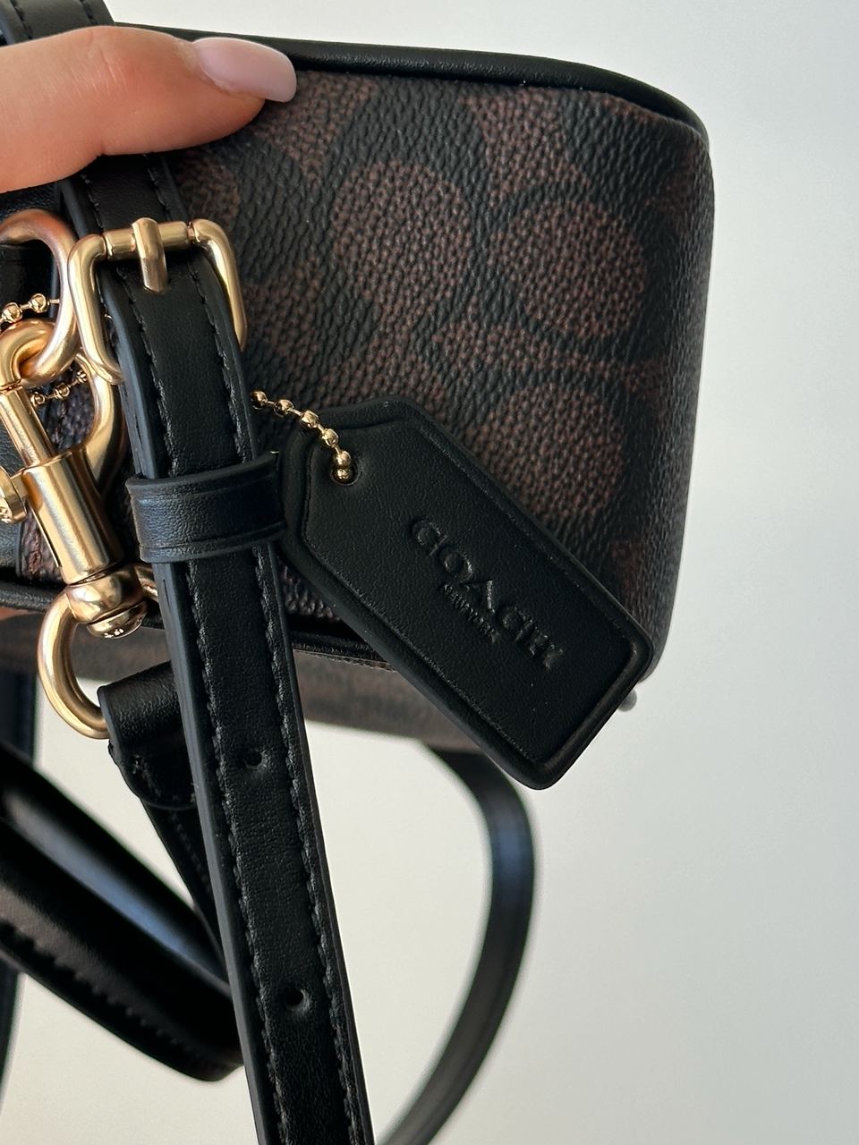 Coach Satchel Crossbody In Signature Brown - 8