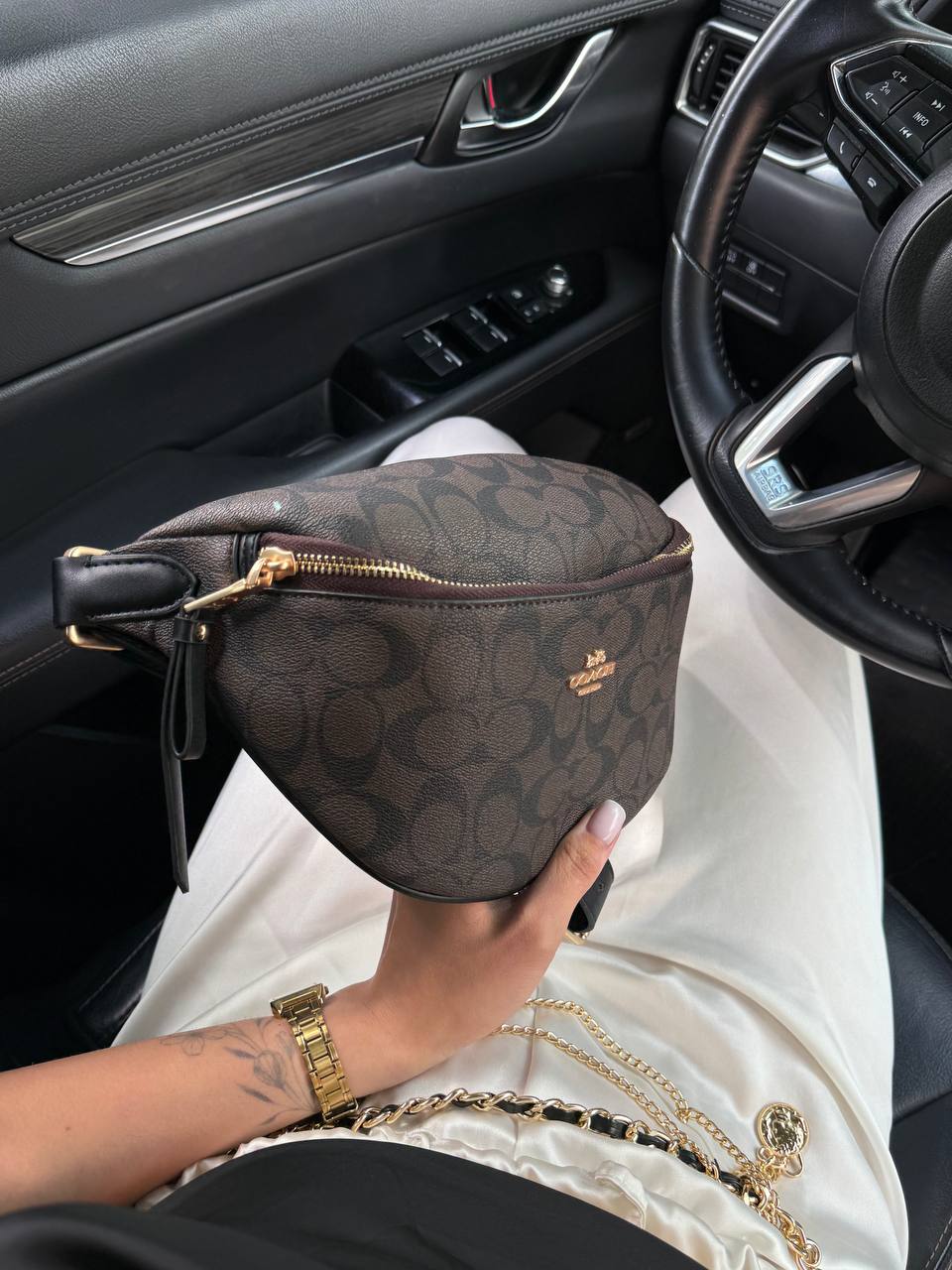 Coach Signature Belt Bag Fanny Pack Brown - 4