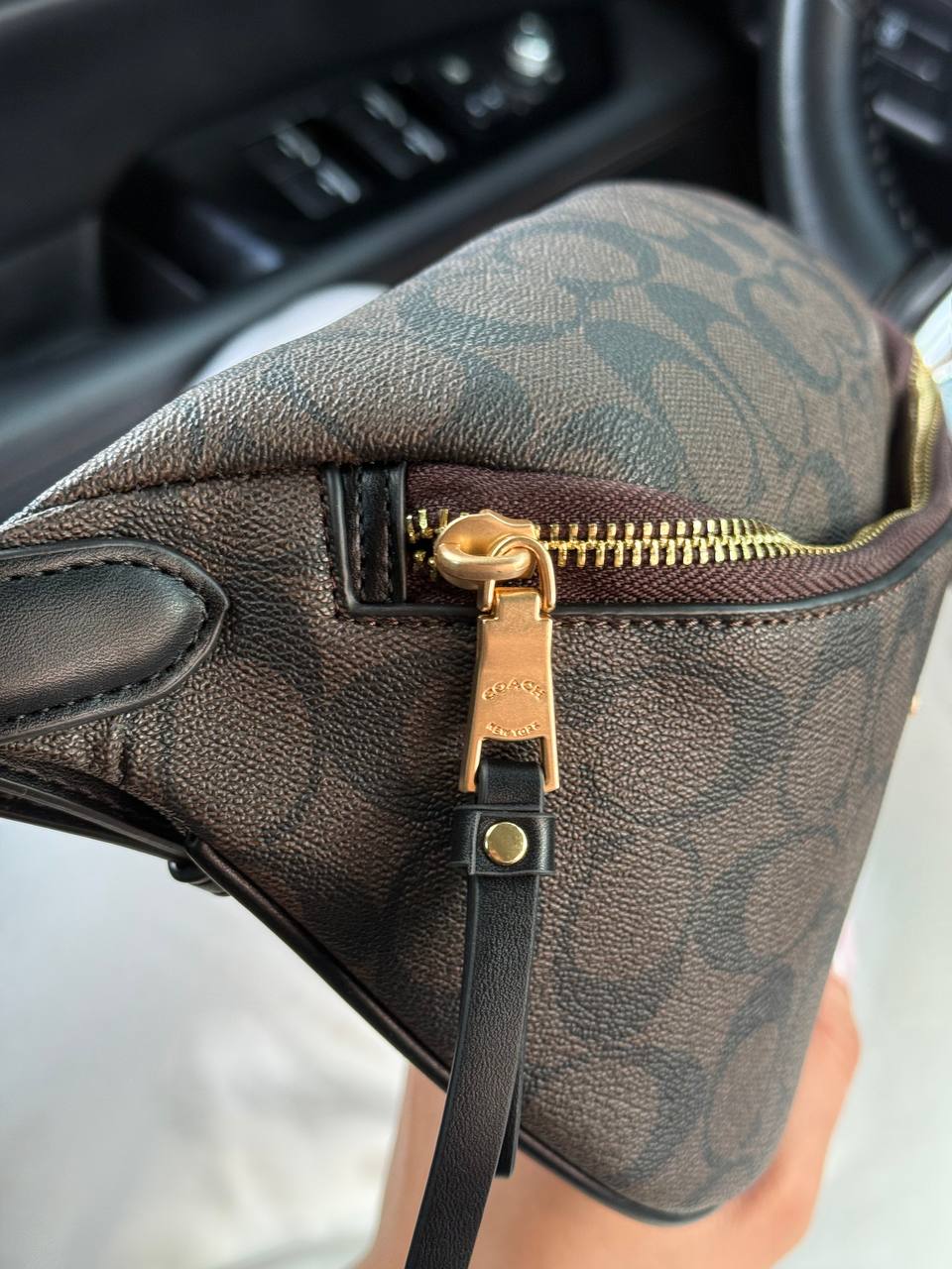 Coach Signature Belt Bag Fanny Pack Brown - 7