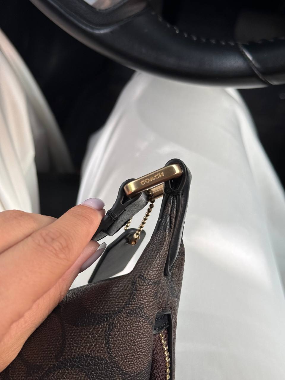 Coach Signature Belt Bag Fanny Pack Brown - 8