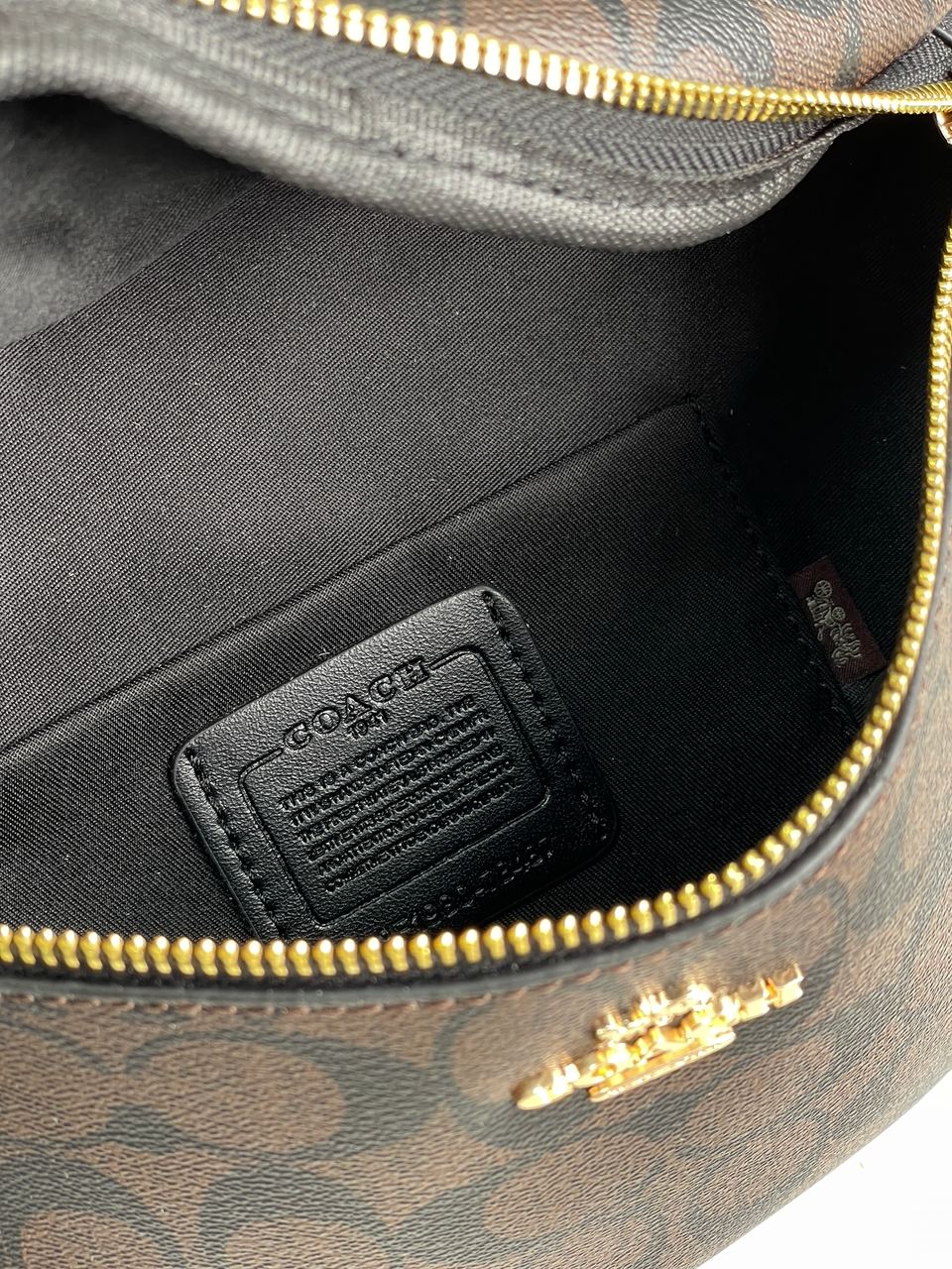 Coach Signature Belt Bag Fanny Pack Brown - 11