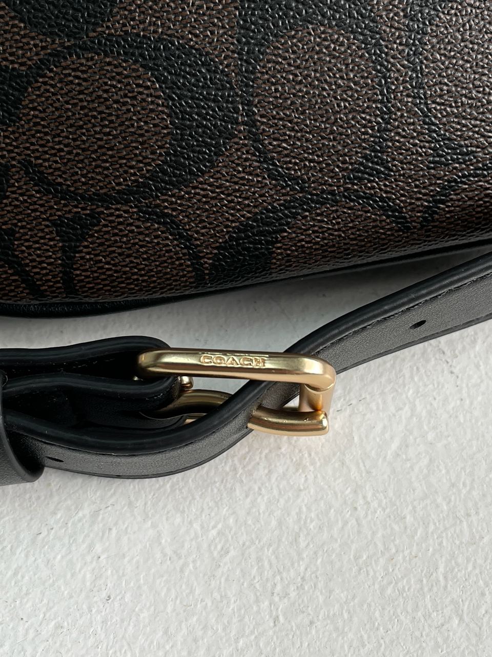 Coach Signature Belt Bag Fanny Pack Brown - 17