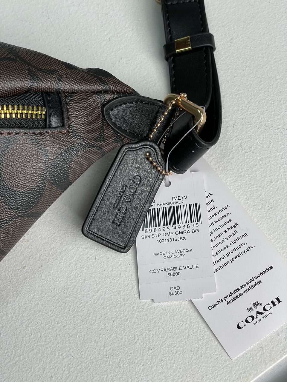 Coach Signature Belt Bag Fanny Pack Brown - 19