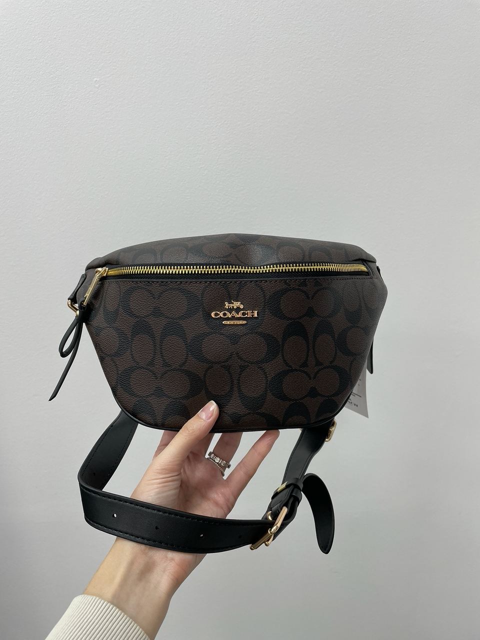 Coach Signature Belt Bag Fanny Pack Brown - 8