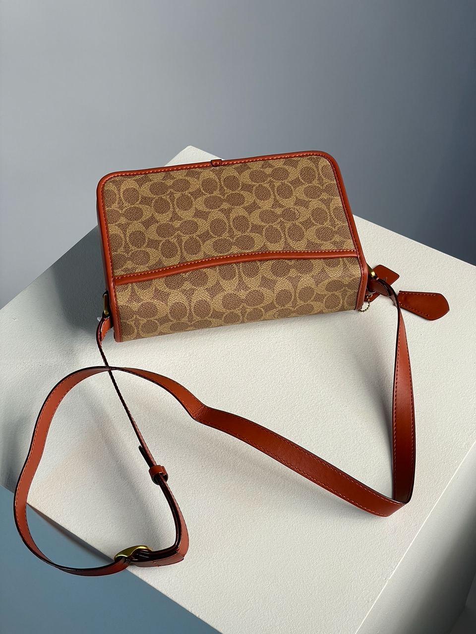 Coach Signature Logo Refined Calf Leather Studio Crossbody Bag - 14