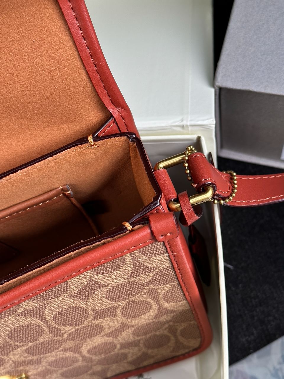 Coach Signature Logo Refined Calf Leather Studio Crossbody Bag - 23