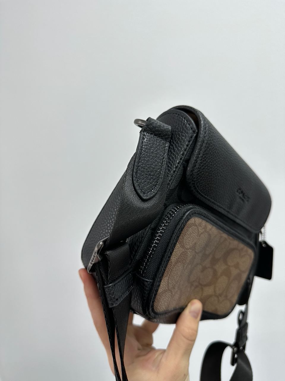 Coach Sullivan Flap Crossbody In Signature Canvas Beige/Black - 13