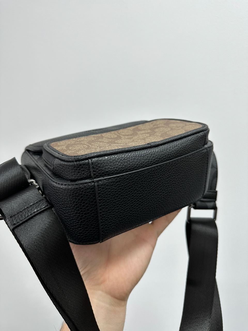 Coach Sullivan Flap Crossbody In Signature Canvas Beige/Black - 14