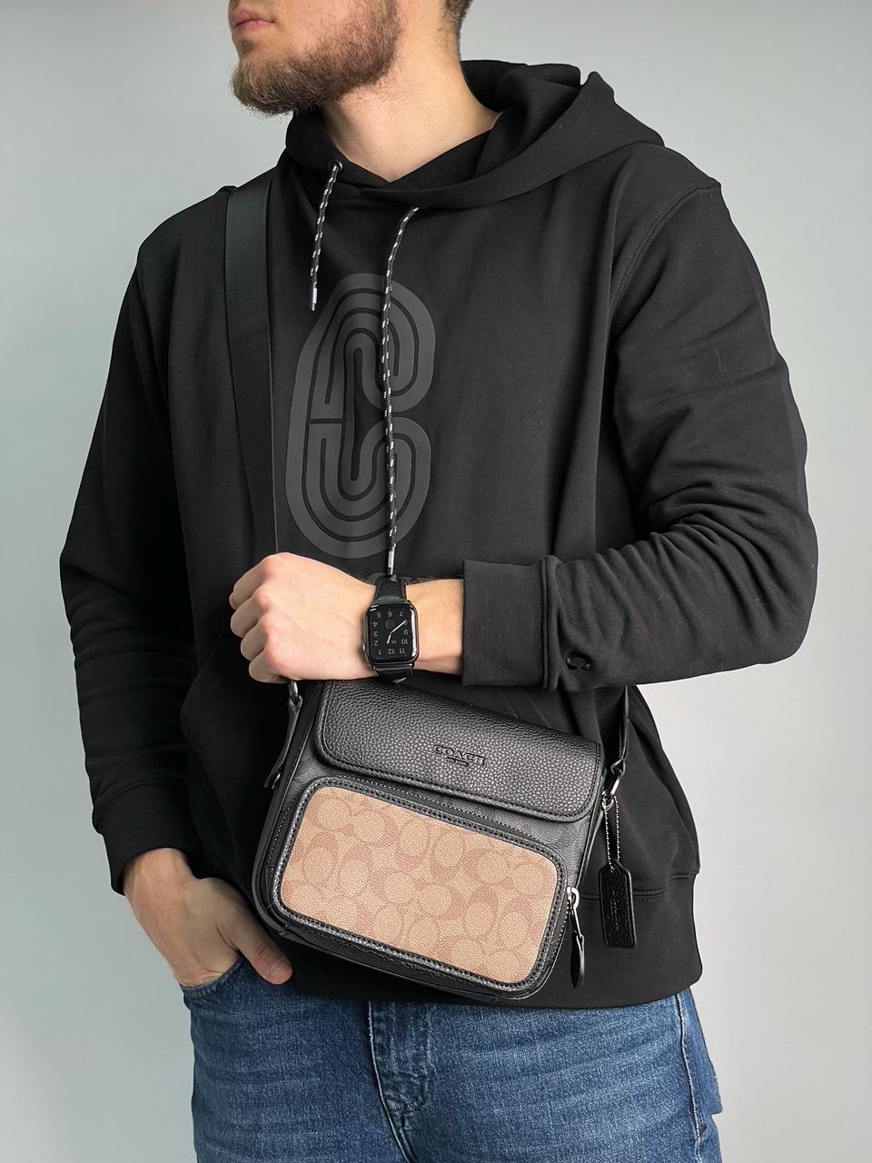 Coach Sullivan Flap Crossbody In Signature Canvas Beige/Black - 4