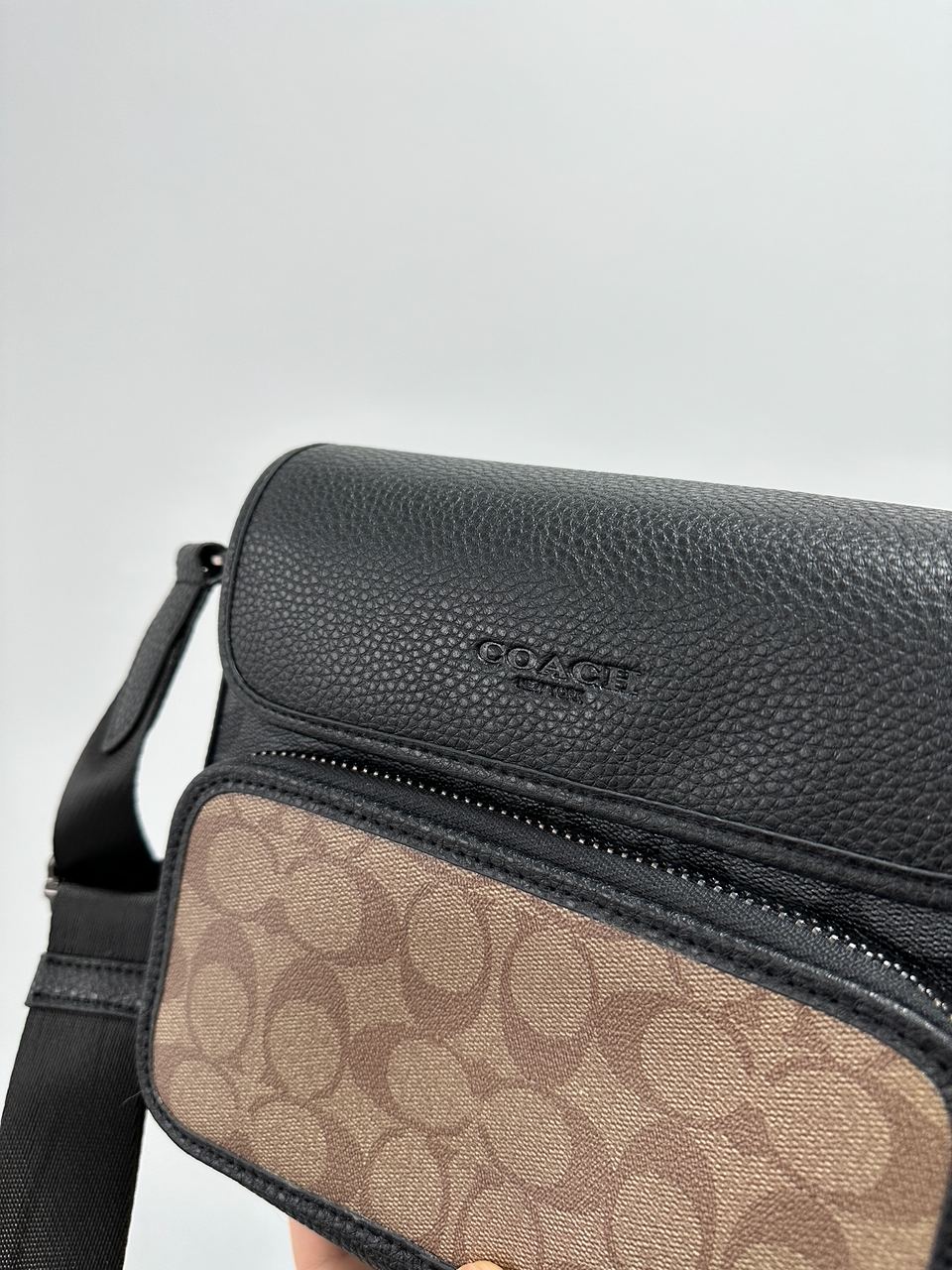 Coach Sullivan Flap Crossbody In Signature Canvas Beige/Black - 8