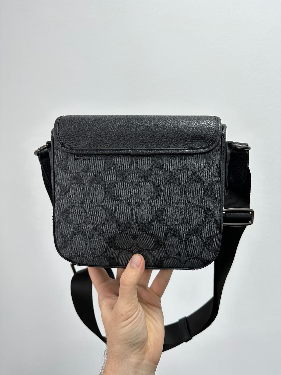 Coach Sullivan Flap Crossbody In Signature Canvas Beige/Black - 9