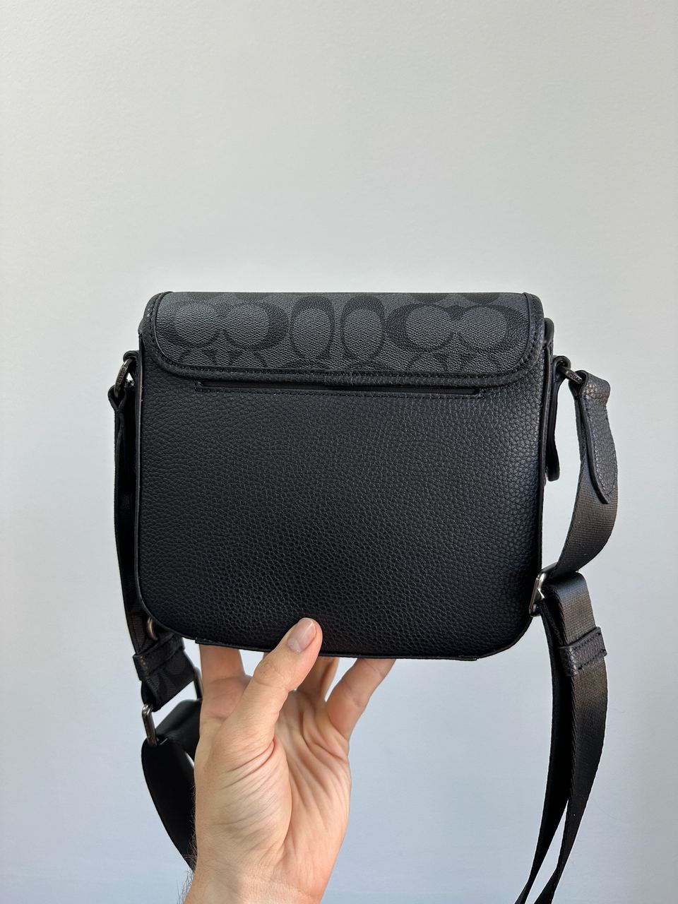 Coach Sullivan Flap Crossbody In Signature Canvas Grey/Black - 5