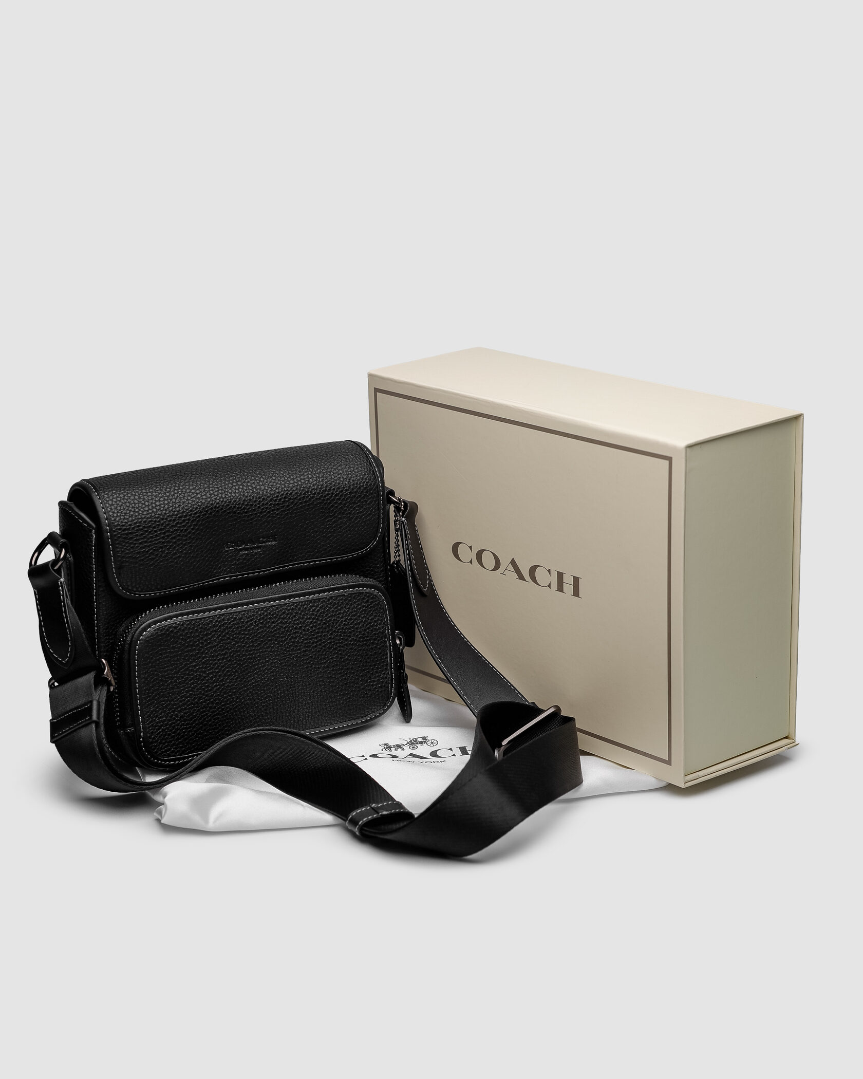 Coach Sullivan Flap Crossbody In Signature Canvas Total Black - 2