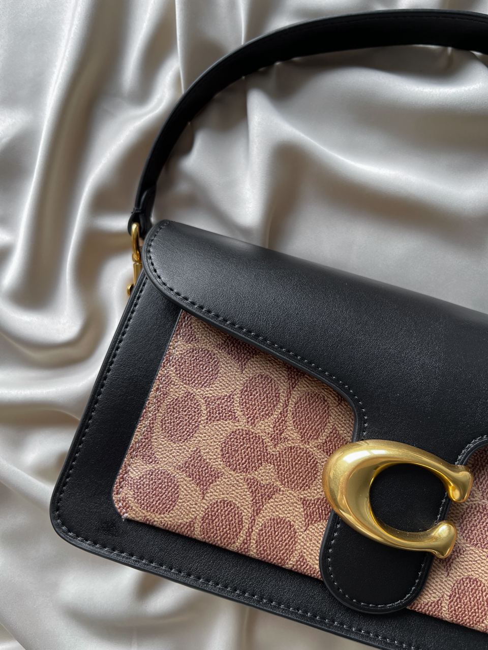 Coach Tabby Black/Beige Shoulder Bag In Signature Canvas - 10