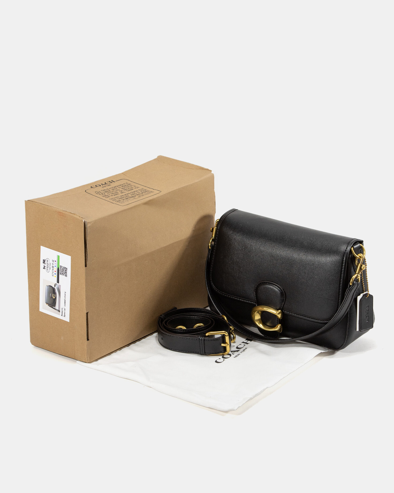 Coach Tabby Medium Shoulder Bag in Black Leather - 2