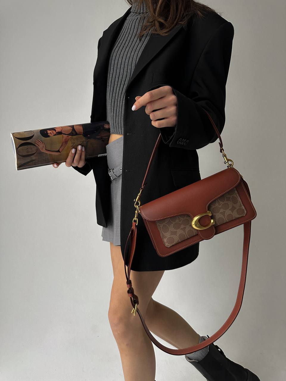 Coach Tabby Red/Beige Shoulder Bag In Signature Canvas - 11