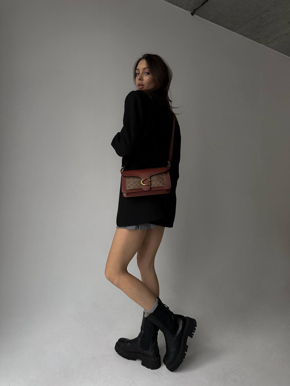 Coach Tabby Red/Beige Shoulder Bag In Signature Canvas - 13