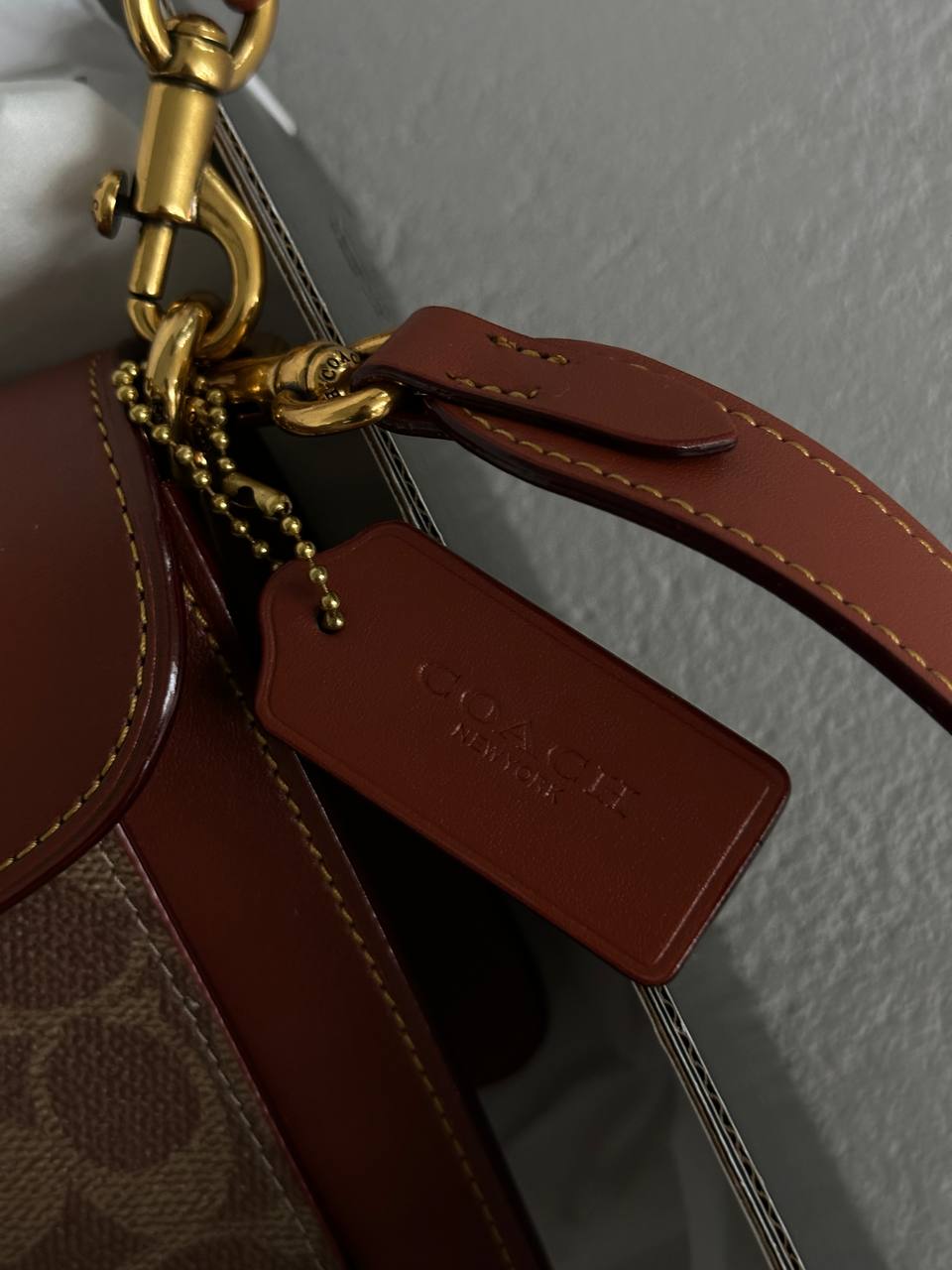 Coach Tabby Red/Beige Shoulder Bag In Signature Canvas - 15