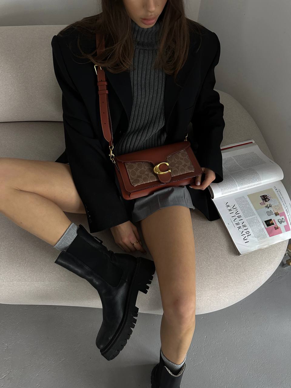 Coach Tabby Red/Beige Shoulder Bag In Signature Canvas - 8