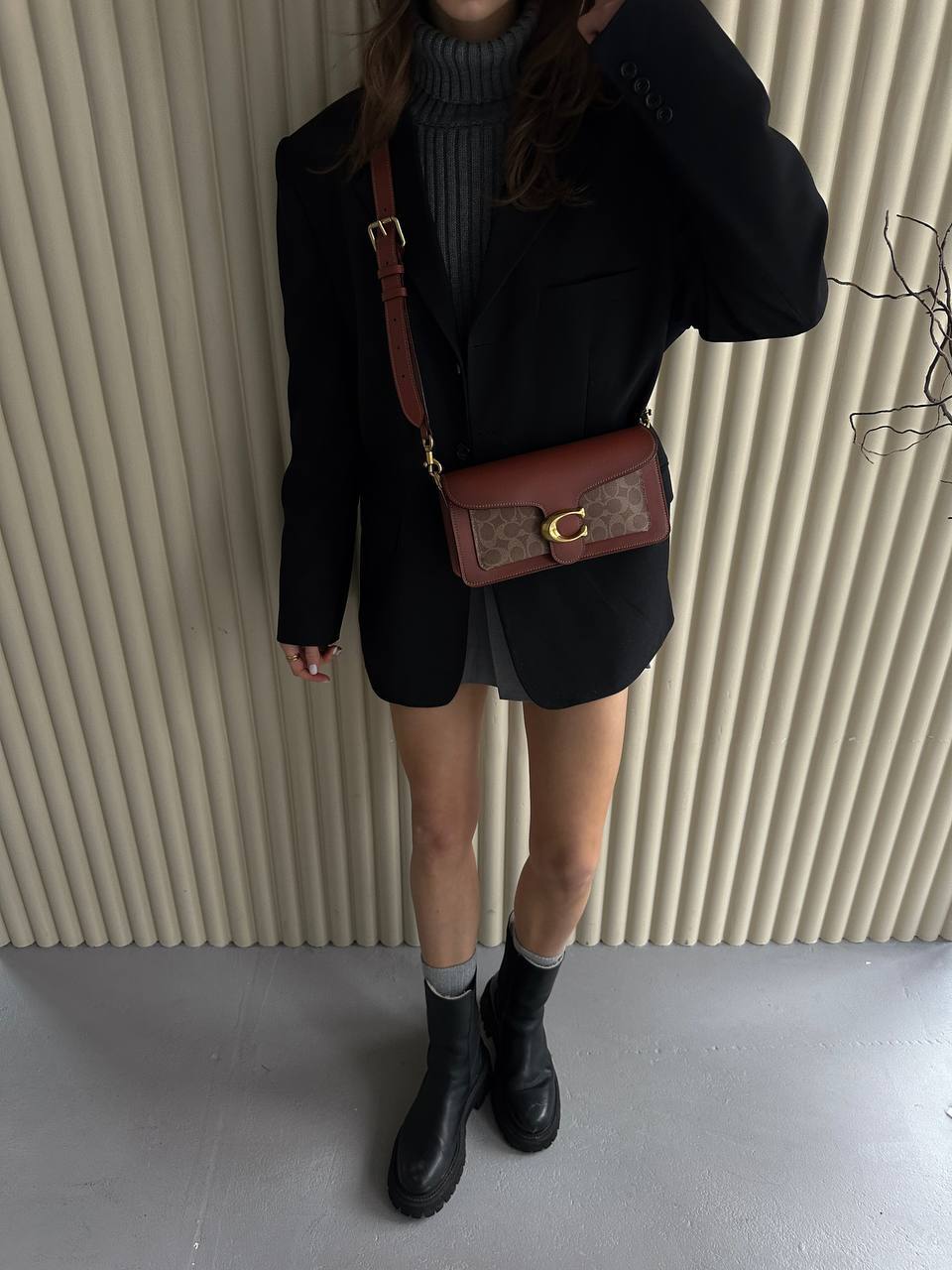 Coach Tabby Red/Beige Shoulder Bag In Signature Canvas - 9