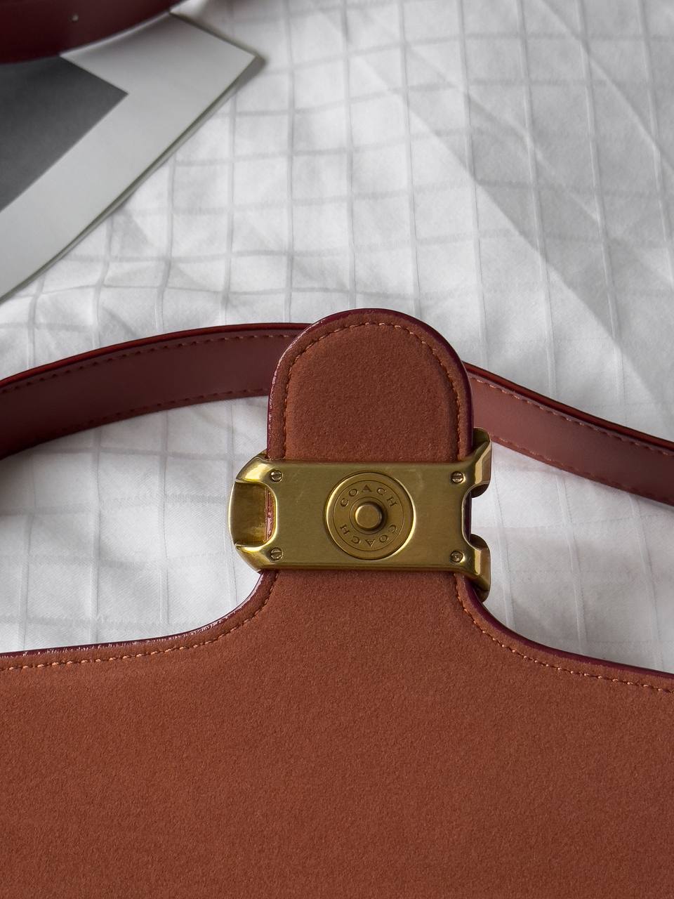 Coach Tabby Red/Beige Shoulder Bag In Signature Canvas - 17