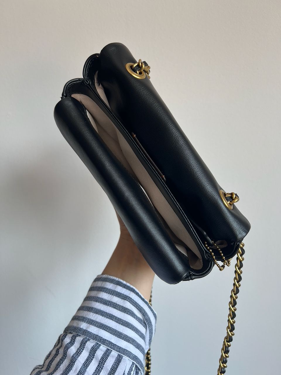 Coach Tabby Shoulder Bag 20 With Quilting Black/Gold - 9