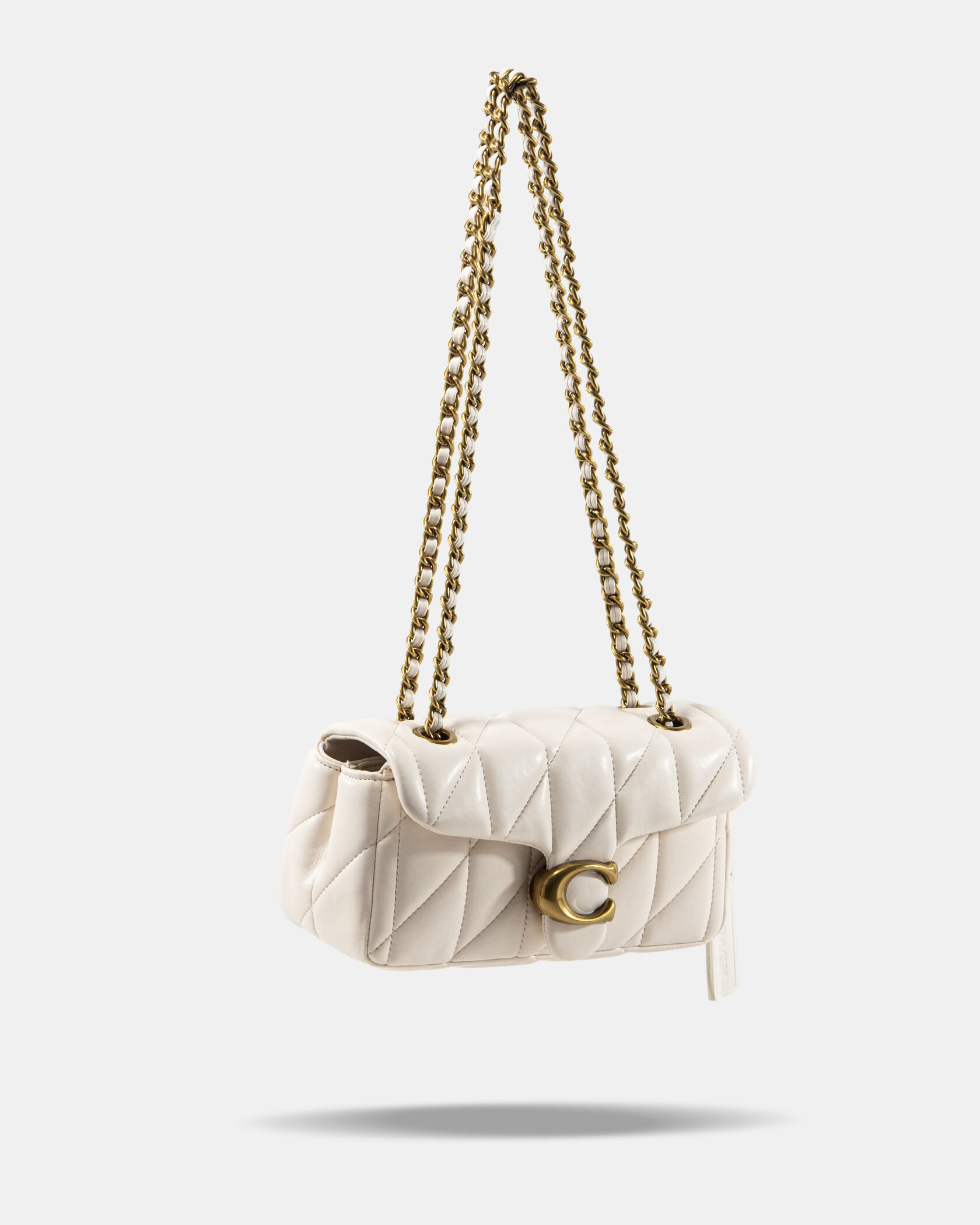 Coach Tabby Shoulder Bag 20 With Quilting Cream/Gold - 5