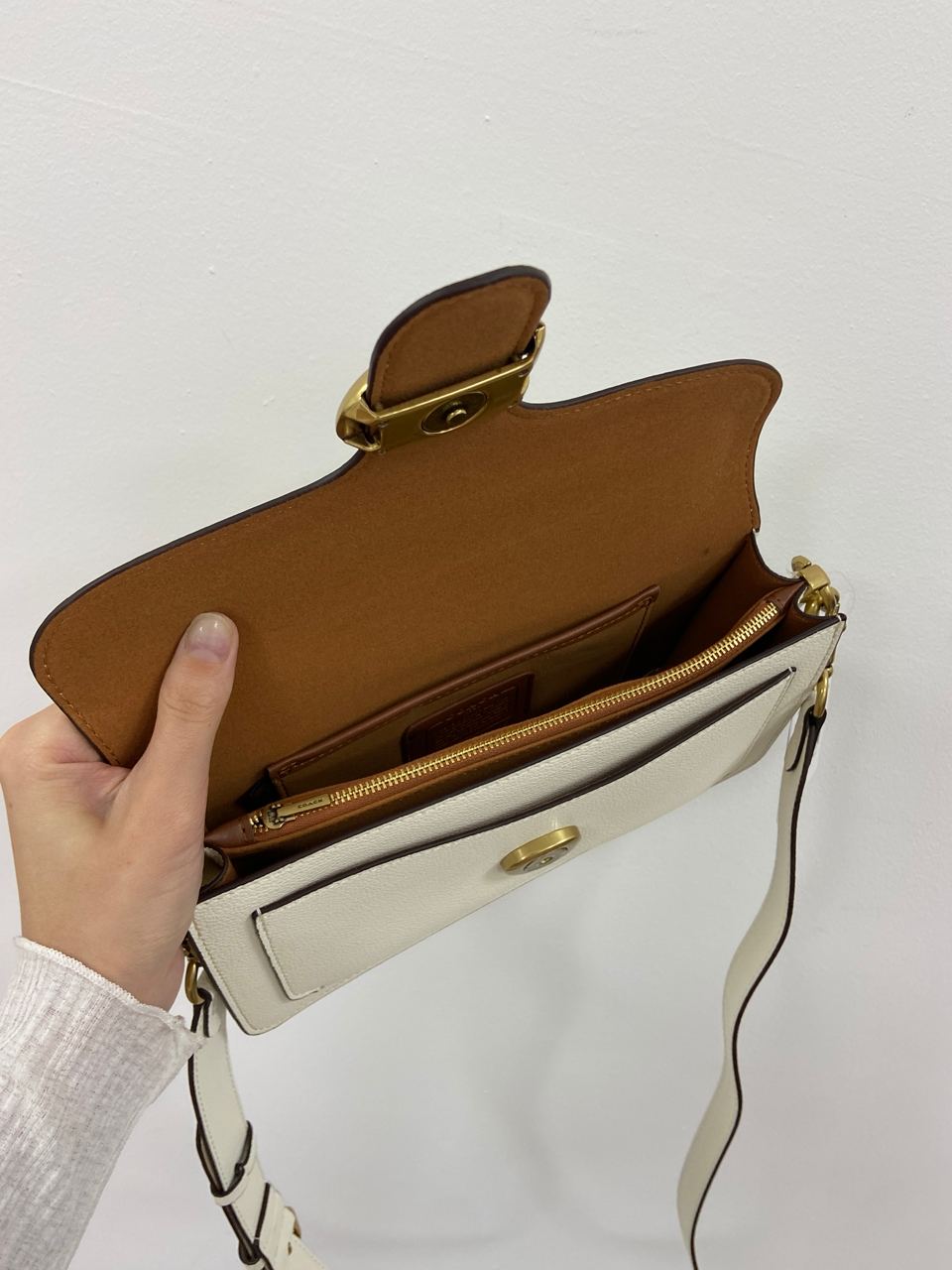 Coach Tabby Shoulder Bag 26 Brass/Chalk - 18