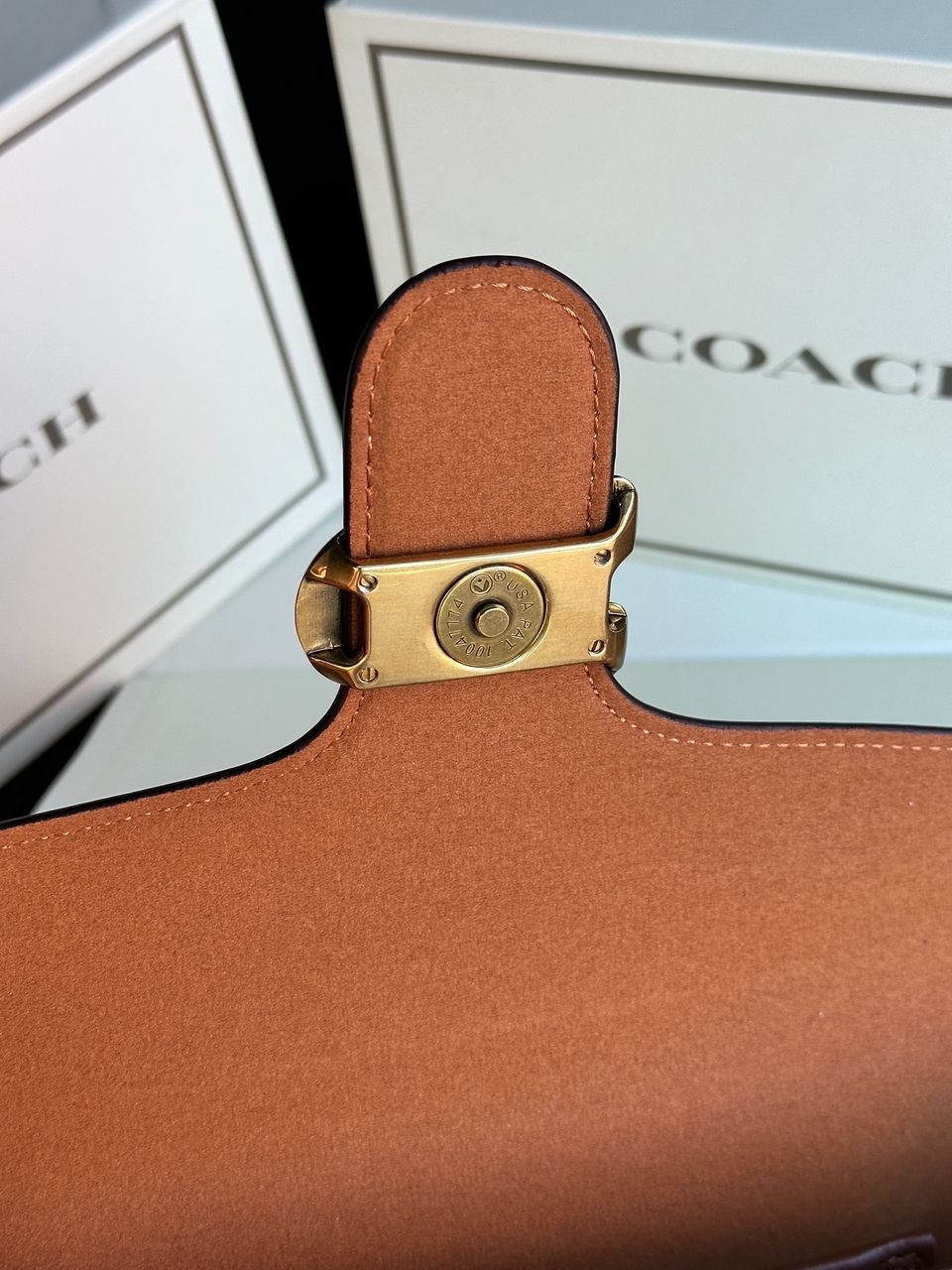 Coach Tabby Shoulder Bag 26 Brass/Chalk - 19