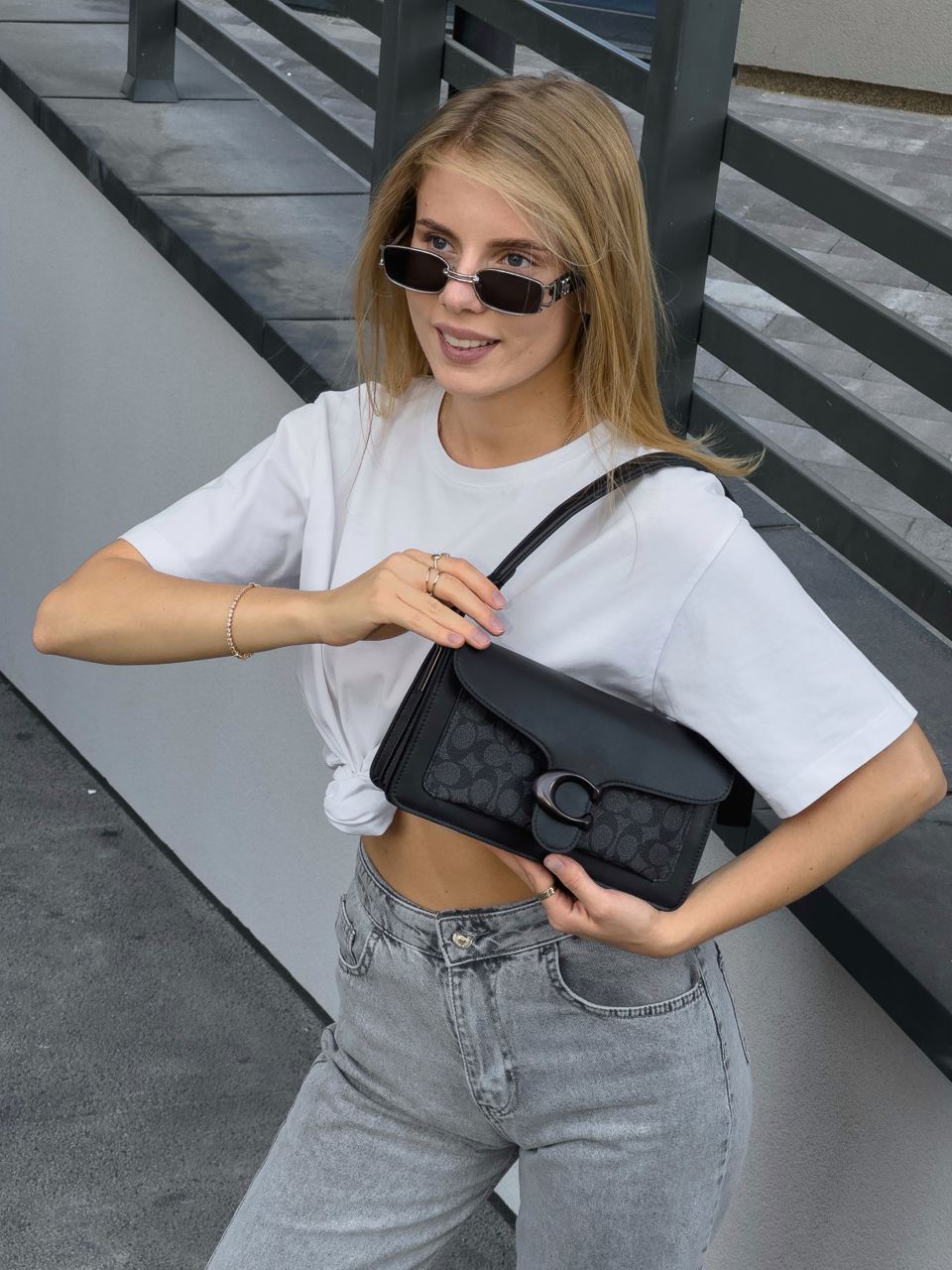 Coach Tabby Shoulder Bag 26 With Signature Canvas - Black - 10