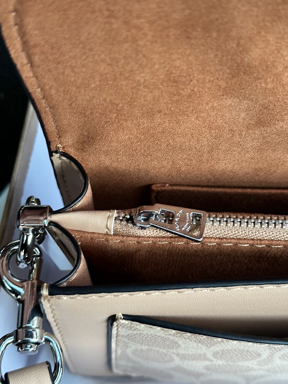 Coach Tabby Shoulder Bag 26 With Signature Canvas Sand Taupe - 28