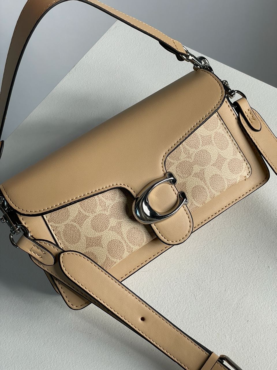 Coach Tabby Shoulder Bag 26 With Signature Canvas Sand Taupe - 7