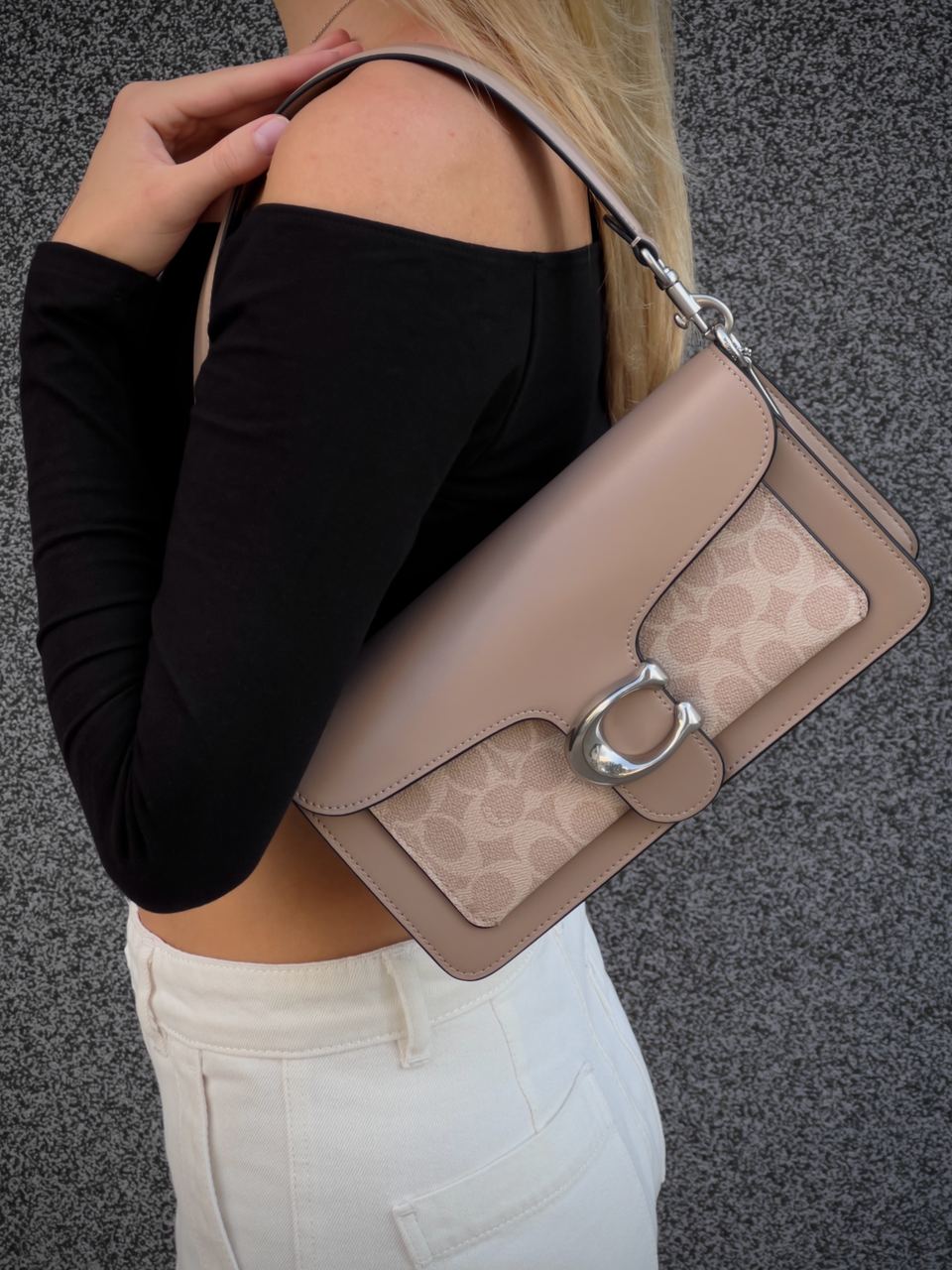 Coach Tabby Shoulder Bag Signature Sand Taupe - 11