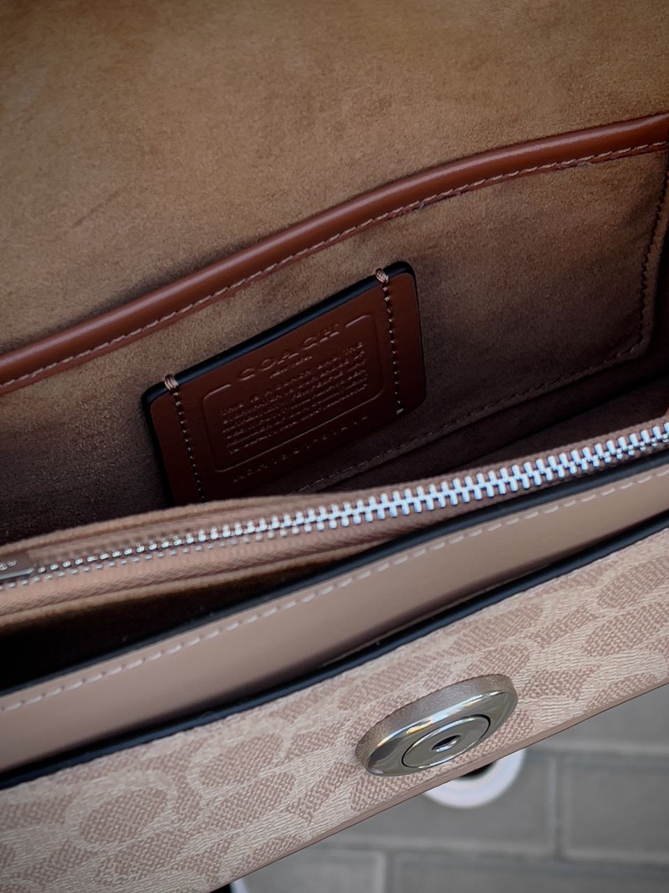 Coach Tabby Shoulder Bag Signature Sand Taupe - 20