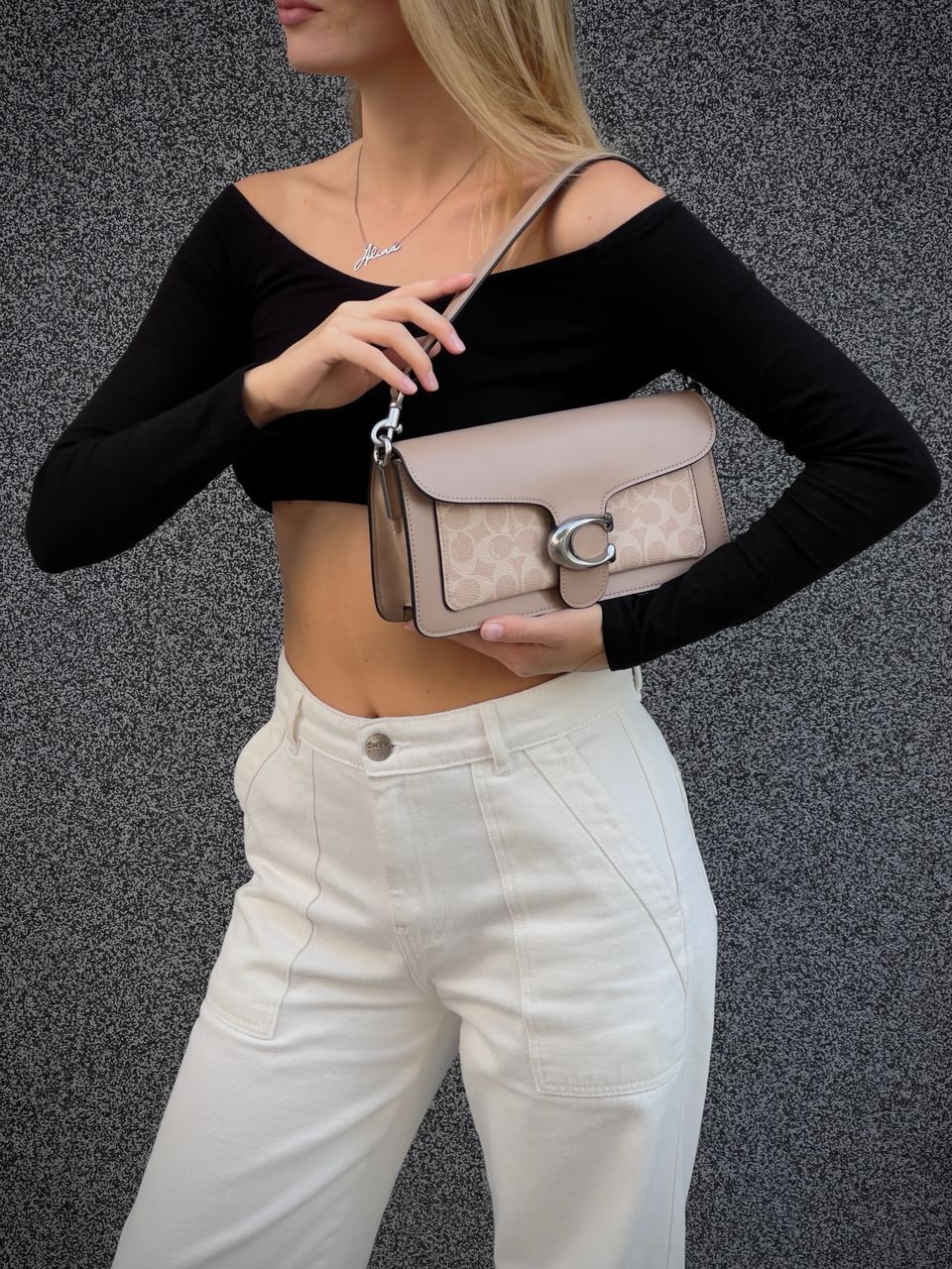 Coach Tabby Shoulder Bag Signature Sand Taupe - 7