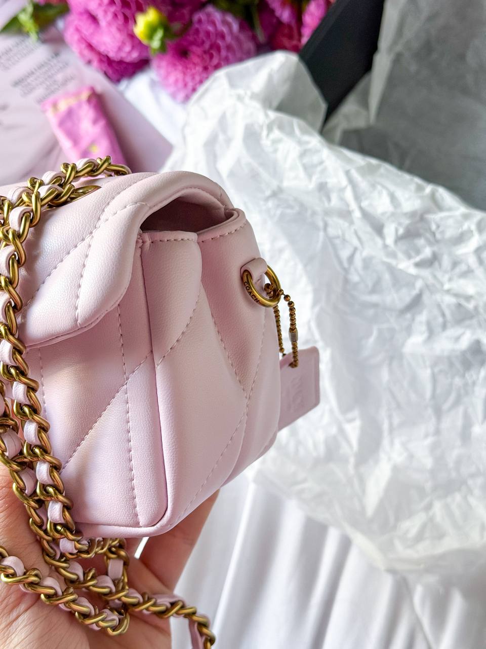 Coach Tabby Shoulder Bag With Pillow Quilting MINI Pink - 15