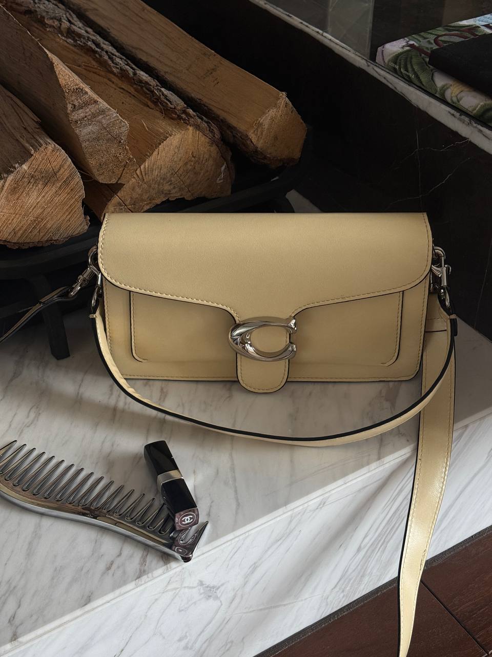 Coach Tabby Shoulder Yellow Bag - 3