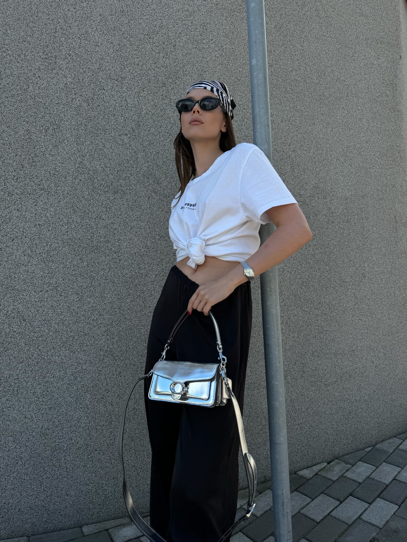 Coach Tabby Small Chain Bag in Metallic Leather - 3