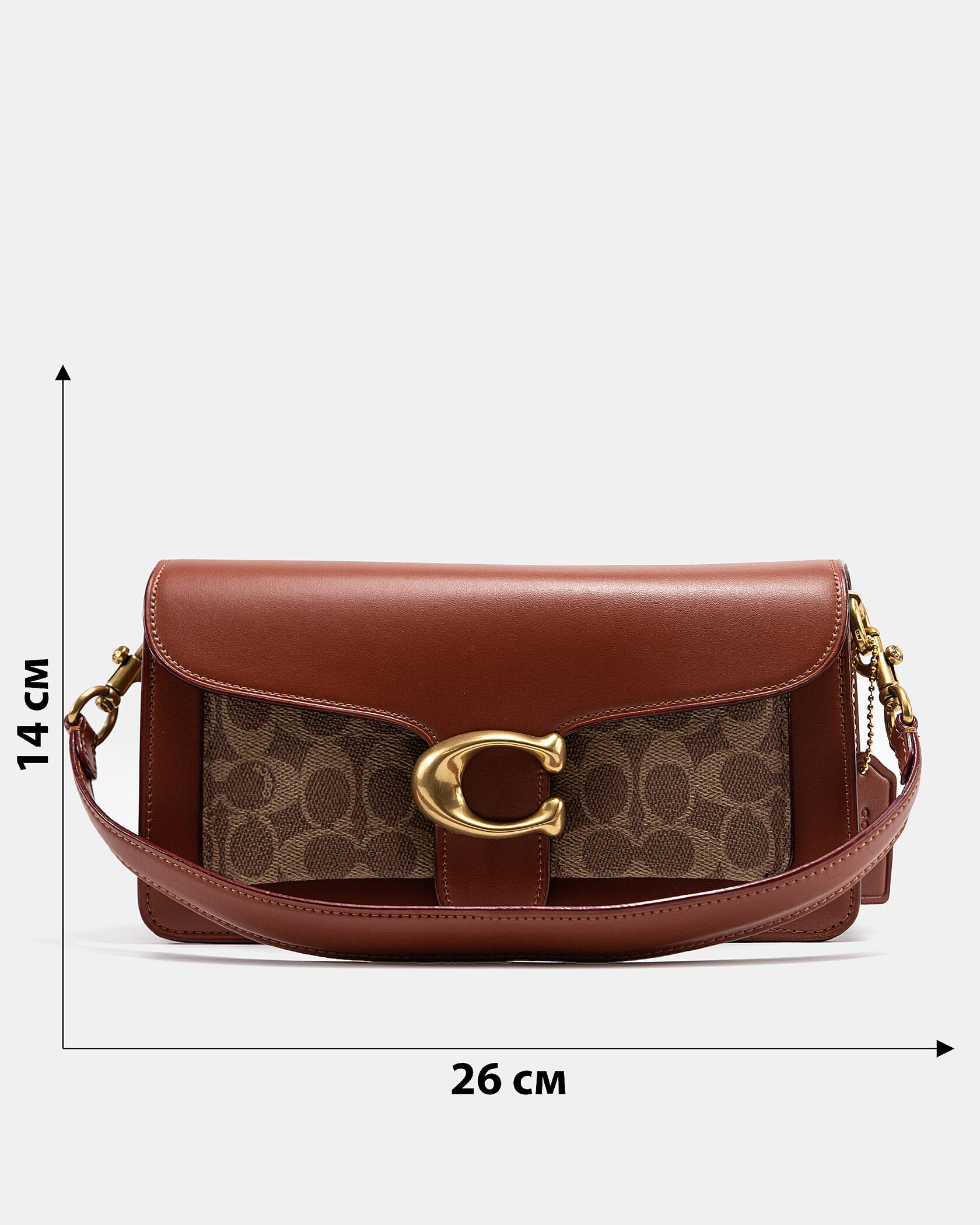 Coach Tabby Small Shoulder Bag in Signature Canvas Tan/Saddle Brown - 3