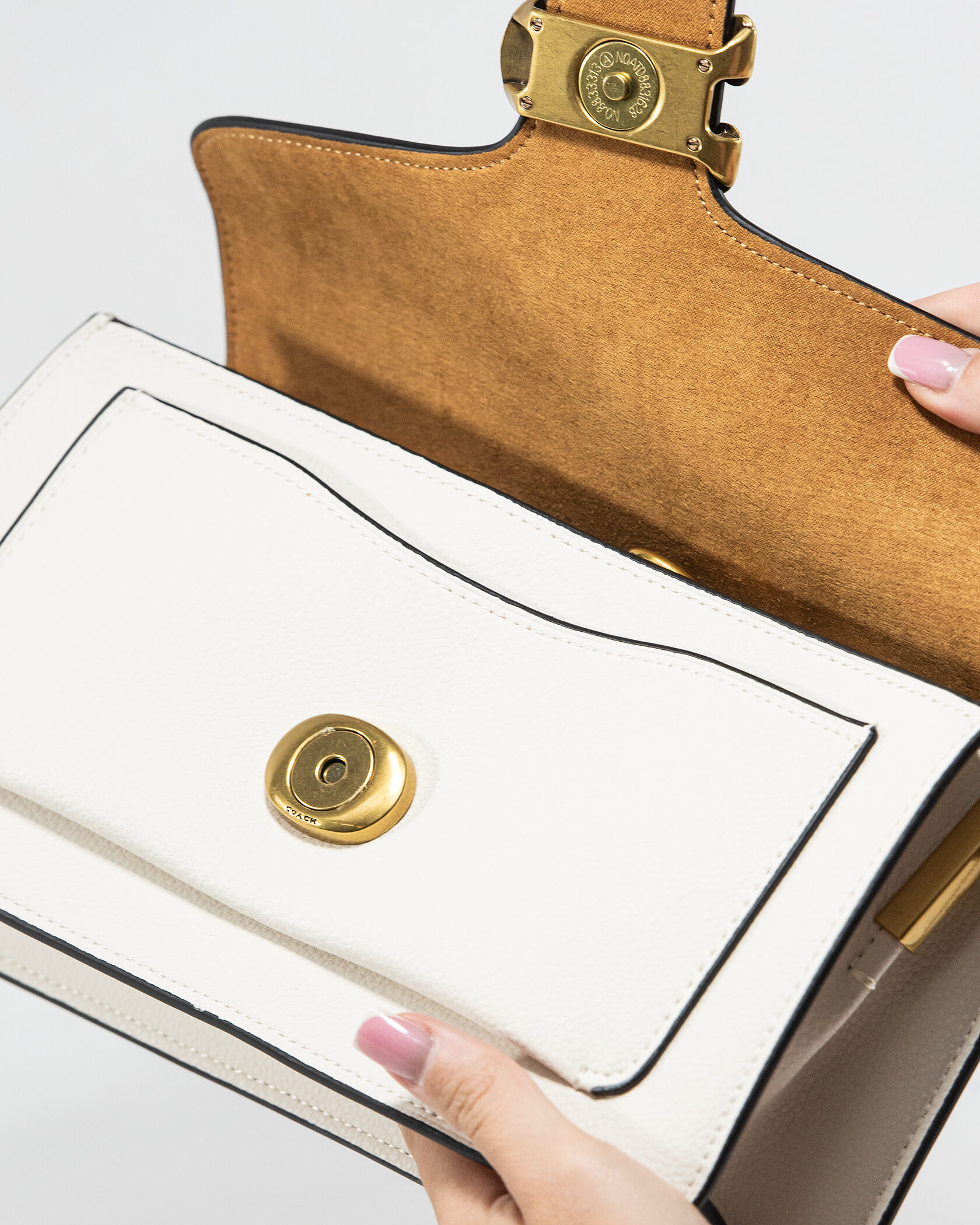 Coach Tabby Small Shoulder Bag in White Leather - 11