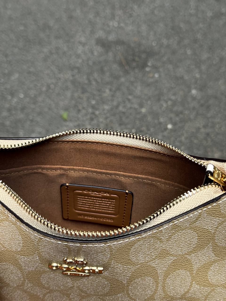 Coach Teri Caramel Shoulder Bag In Signature Canvas - 15