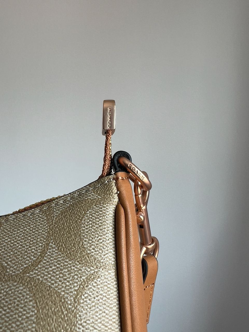 Coach Teri Caramel Shoulder Bag In Signature Canvas - 7