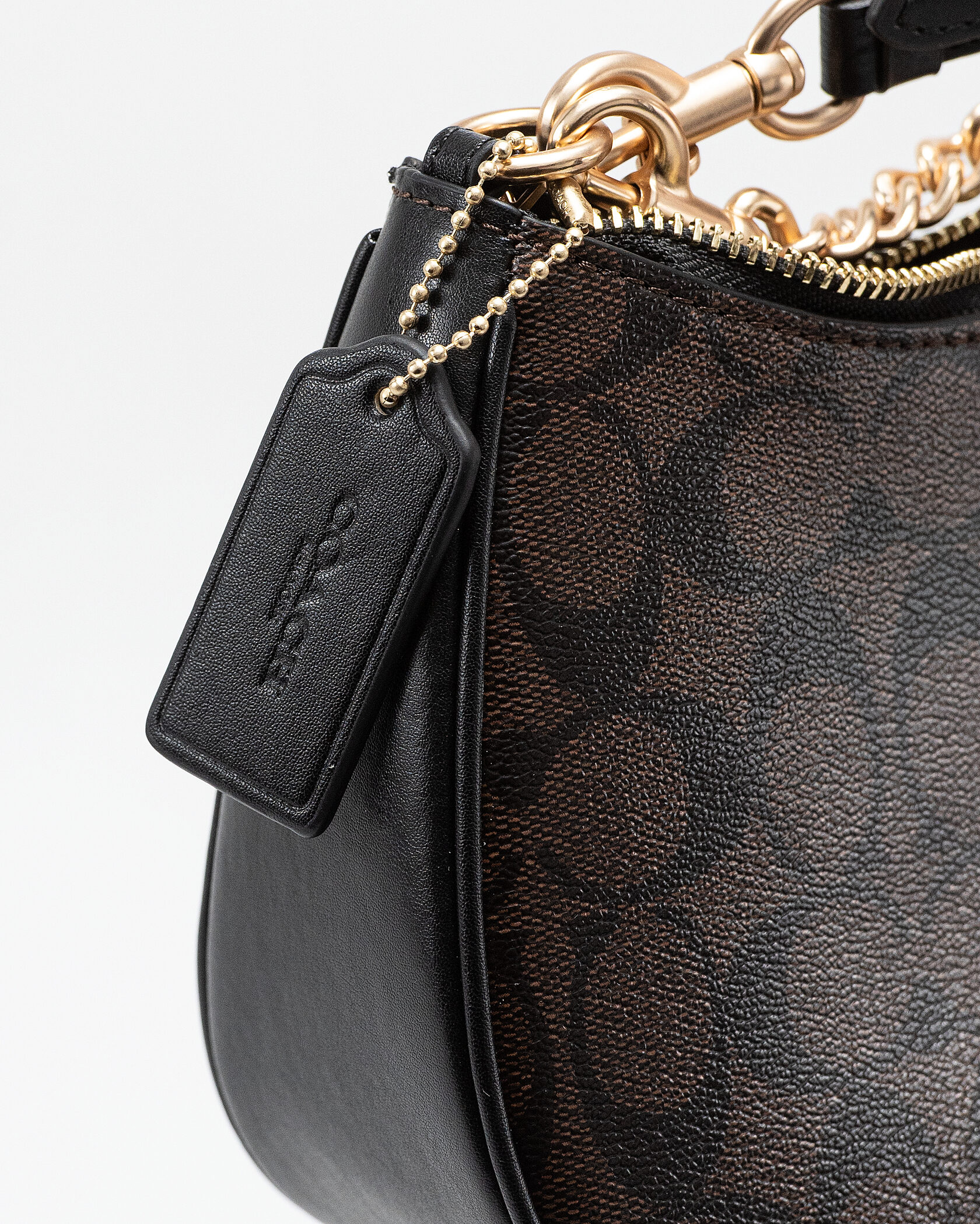 Coach Teri Shoulder Bag In Signature Canvas With Chain Strap - 10