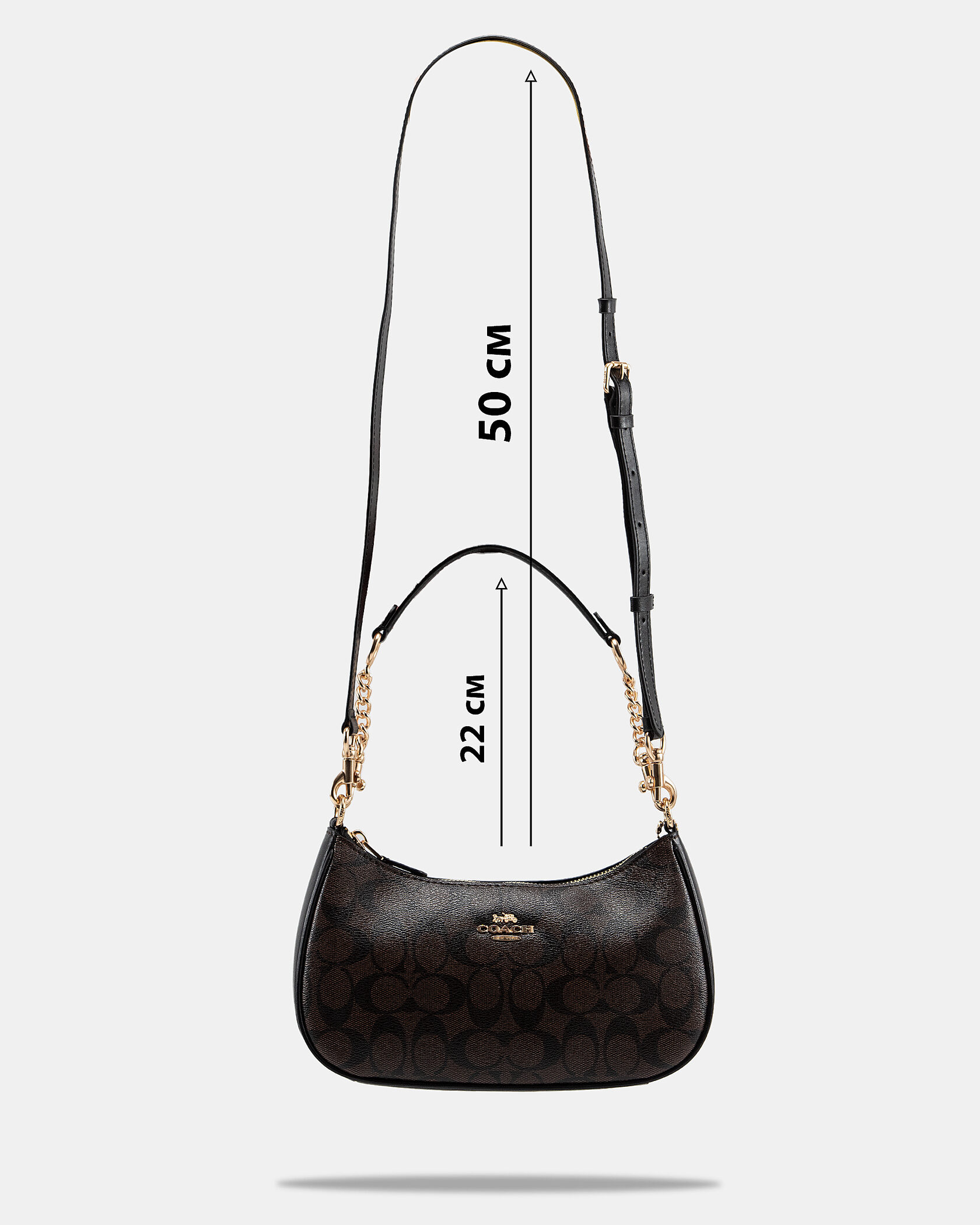 Coach Teri Shoulder Bag In Signature Canvas With Chain Strap - 4