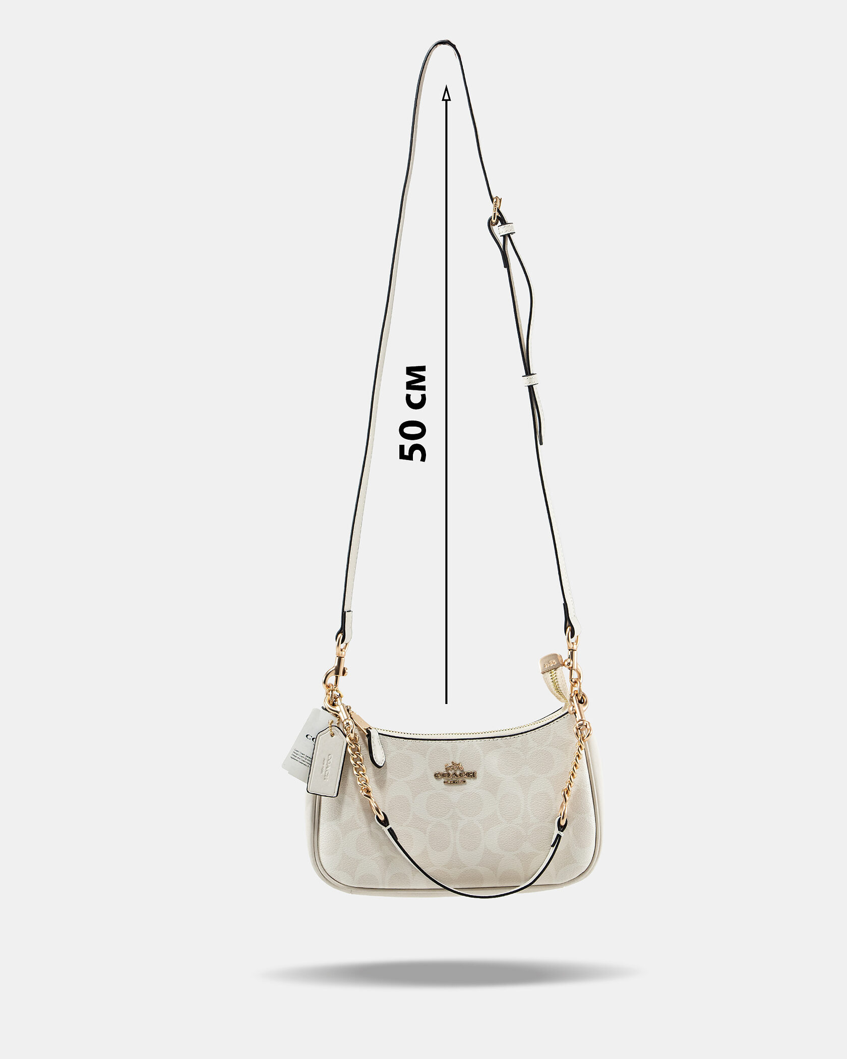 Coach Terri Small Shoulder Bag in Chalk White Leather - 4