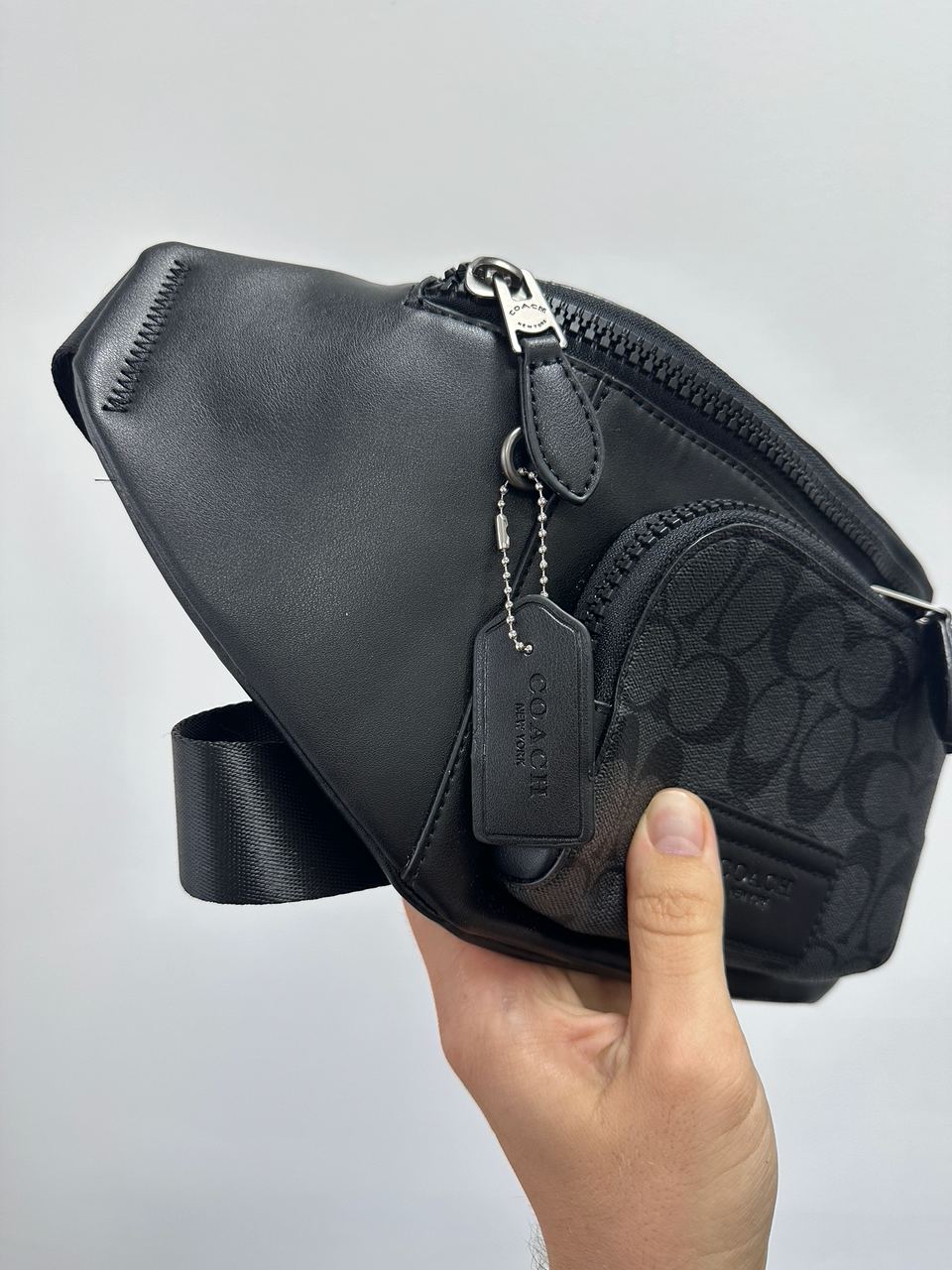 Coach Track Belt Bag Grey/Black - 8